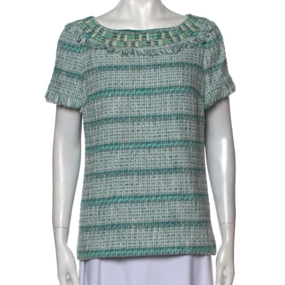 Tory Burch Short Sleeve Bateau Shirt Size 8